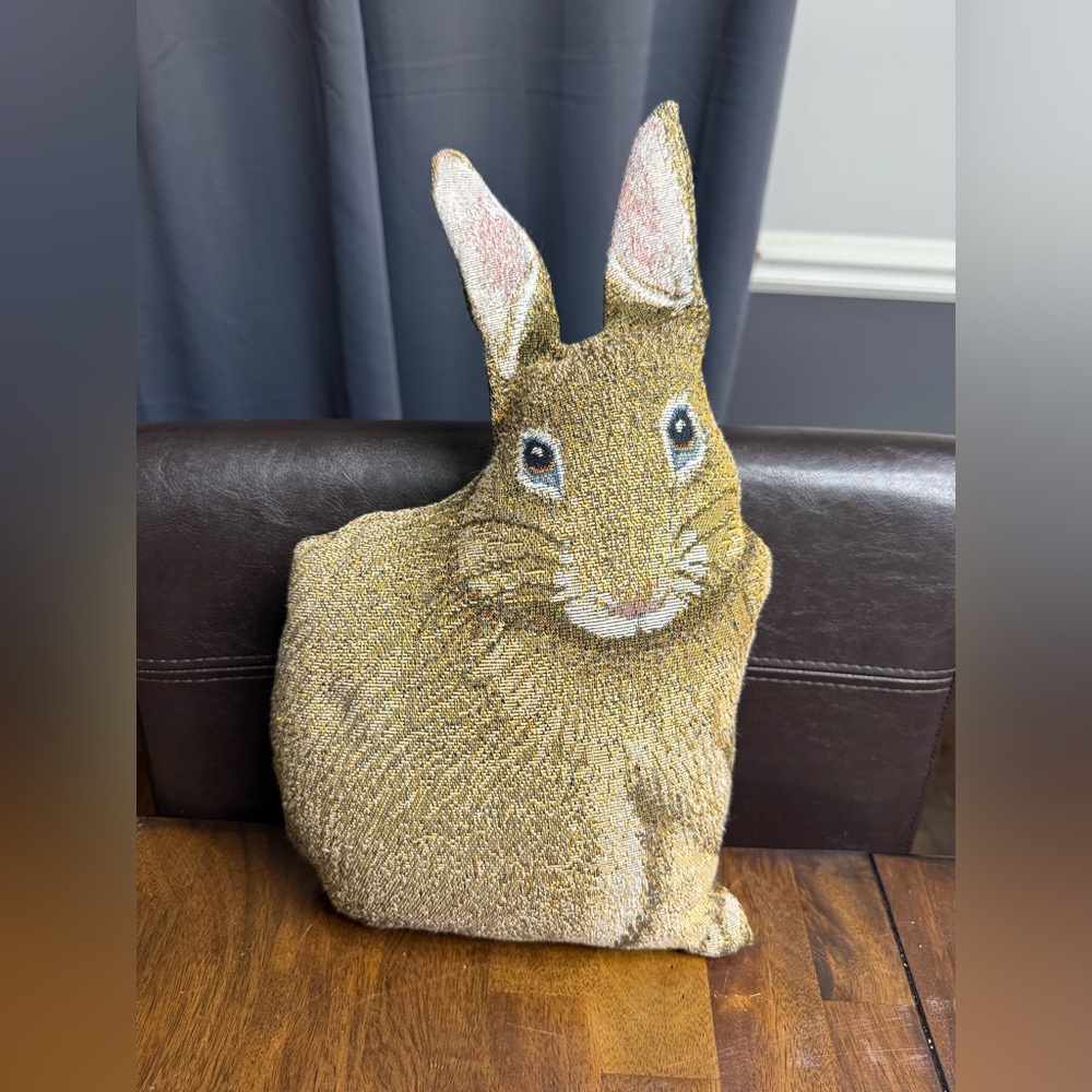 Adorable Easter Bunny Rabbit Tapestry Pillow